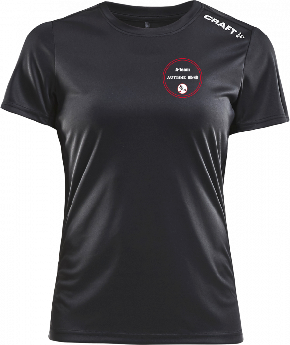 Craft - A-Team Løbe Prime T-Shirt (Dame) - Negro & blanco
